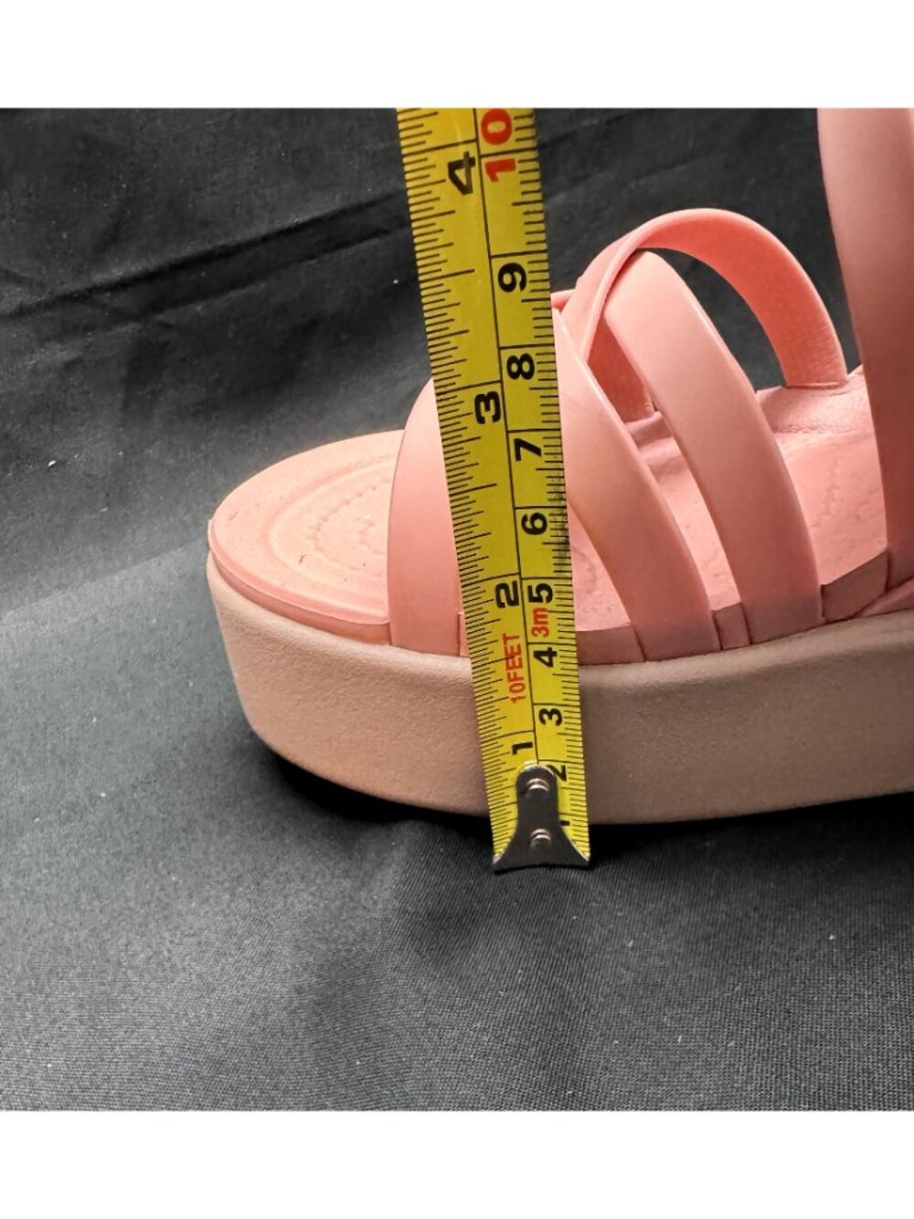 Crocs Brooklyn Strappy Platform Sandals Blush Pink LiteRide Women's Size 8 - Picture 9 of 14